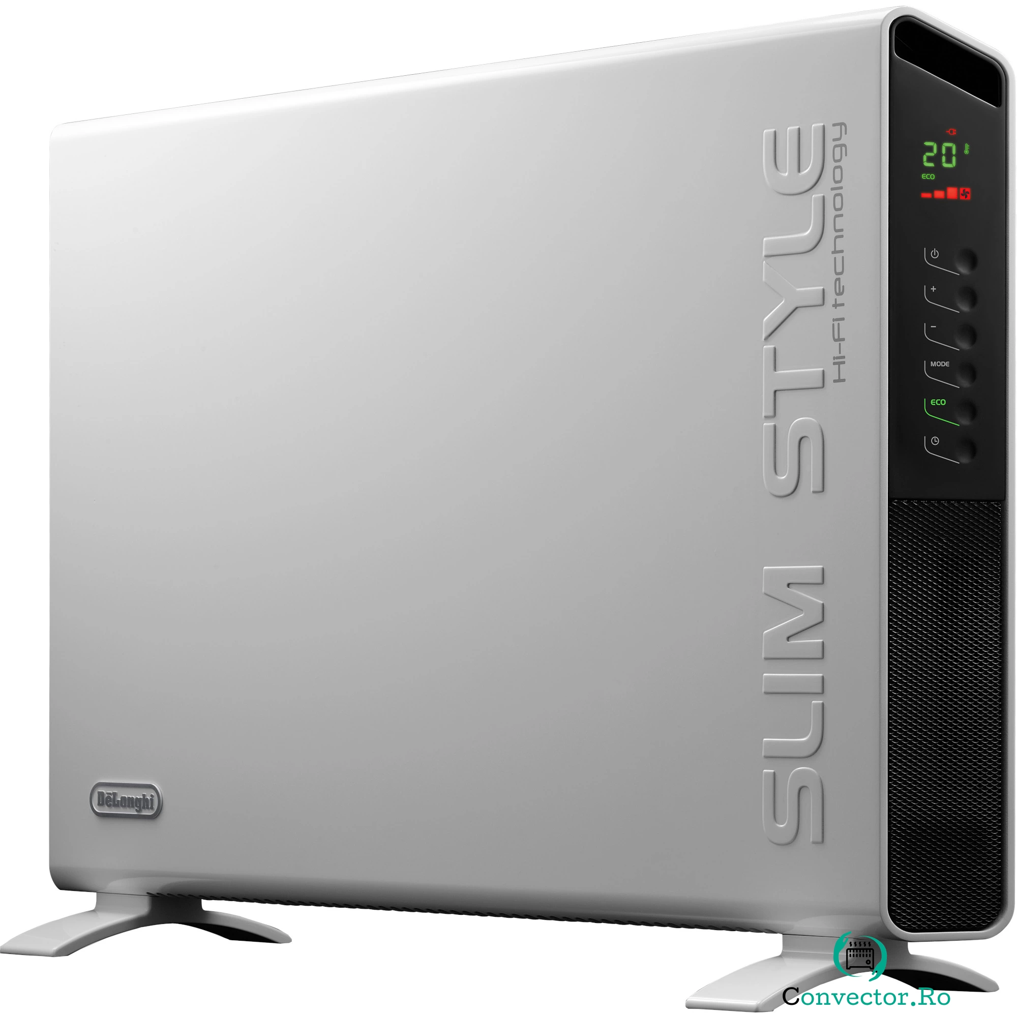 Convector electric portabil De’Longhi Slim HCX9120E, 2000 W, 3 trepte de putere, Timer, Termostat reglabil, Termostat de siguranta, Alb la 899.99 lei ron