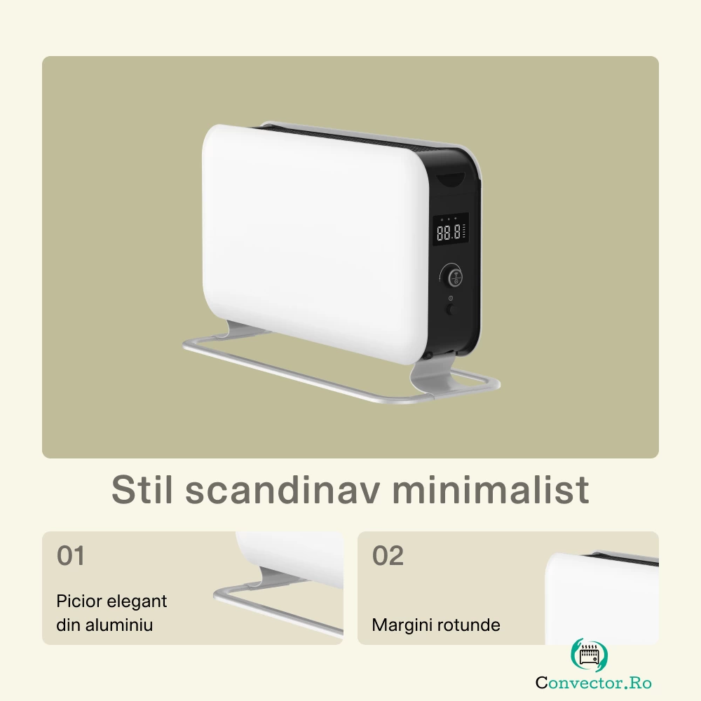 Convector portabil Mill WiFi + APP control + Bluetooth, Max 1500W, 31m²