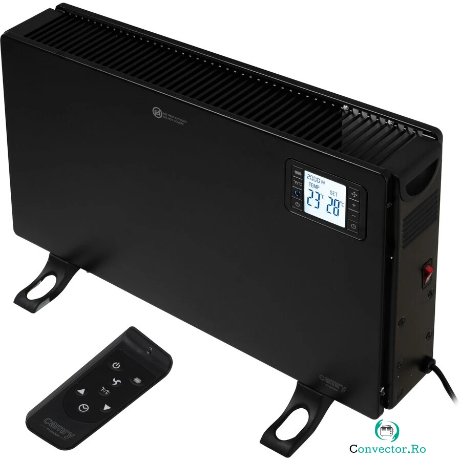 Convector Electric LCD Telecomanda Negru