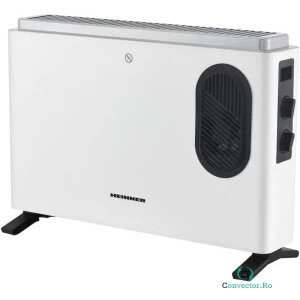 Convector Electric de Podea HCVH-MV2000WH 3 Trepte de Putere Ventilator Turbo 2000W Alb/Negru