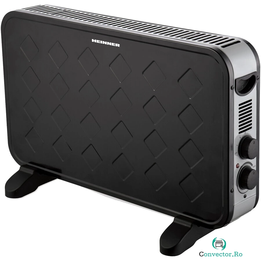 HEINNER Convector de podea Heinner HCVH-Y2000TBK, 2 setari pentru incalzire: 1250/2000W, termostat ajustabil, ventilator Turbo, protectie supraincalzire, indicatoare luminoase la 208.99 lei ron
