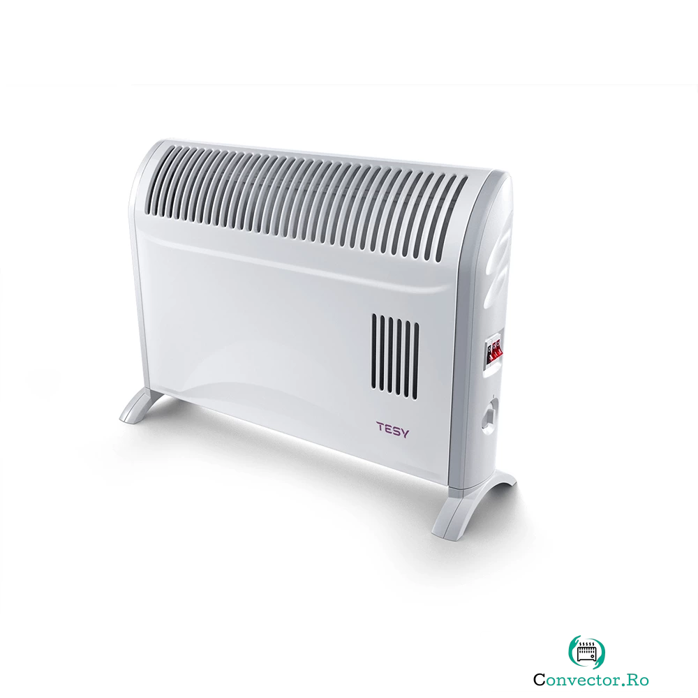 Convector electric de pardoseala Tesy CN 204 ZF, 2000 W, 60 x 18 x 43 cm, 3 trepte de putere, aeroterma incorporata